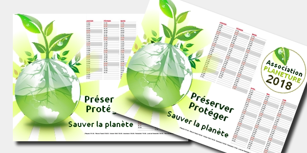 Calendrier entreprise personnalisé sur mesure