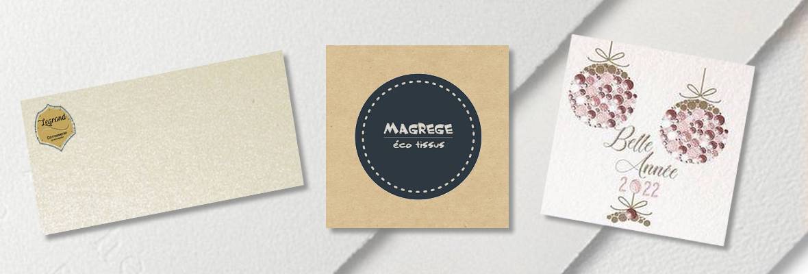 Carte imprimée sur papier texturé luxe