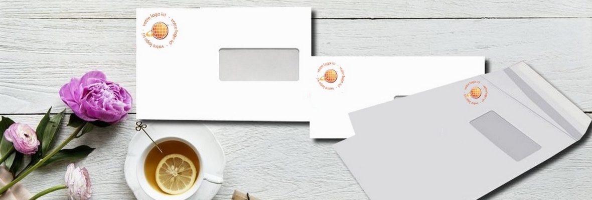 Enveloppe avec logo imprimé